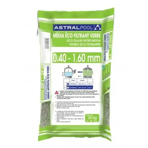 VERRE ECO FILTRANT 0,4 - 1,6 MM SAC 25 KG