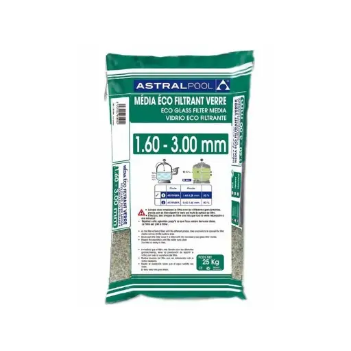 VERRE ECO FILTRANT 1,6 - 3 MM SAC 25 KG