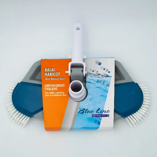 BALAI HARICOT AVEC BROSSE PISCINE LINER BLUE LINE